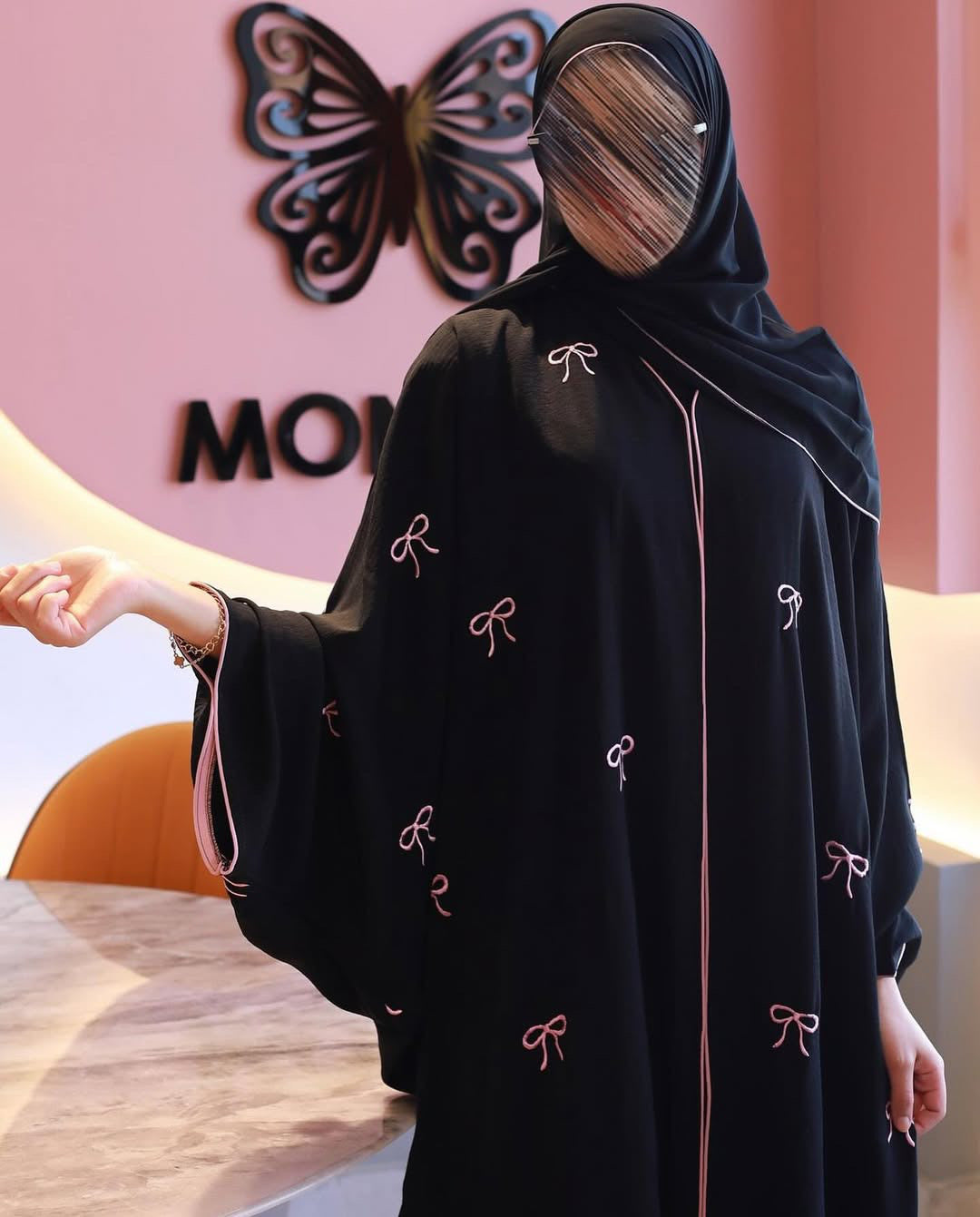 Trending Bow Abaya with Stoller 🖤