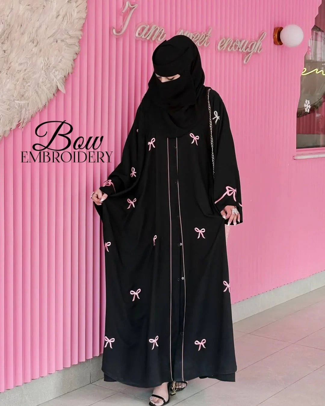 Trending Bow Abaya with Stoller 🖤