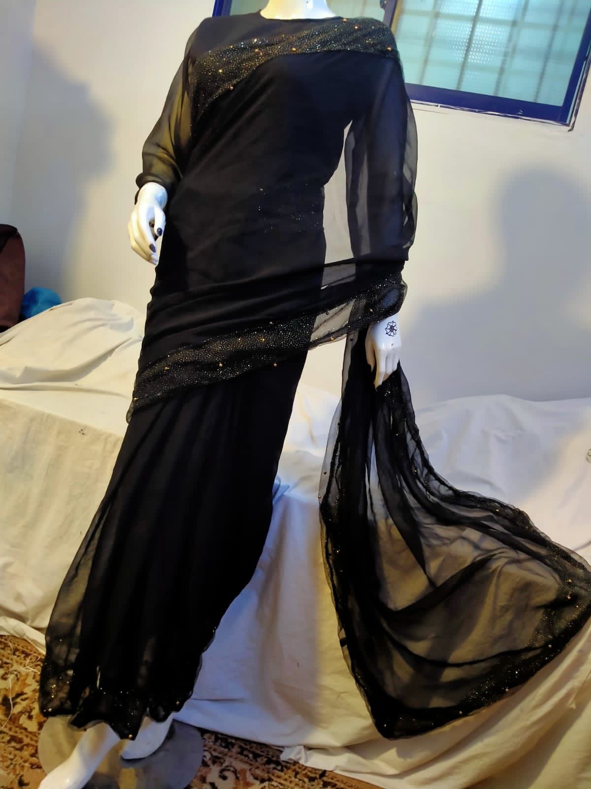 Jannat Mirza Chiffon Saree🖤
