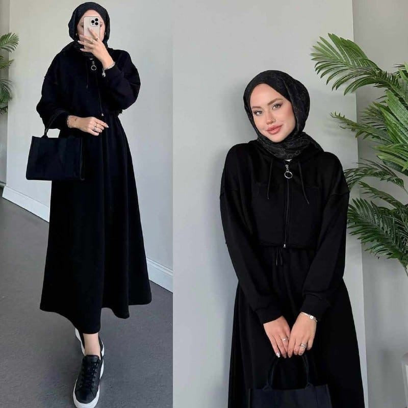Short Hoodie Long Maxi Style 2-Pcs Winter Tracksuit 🥶