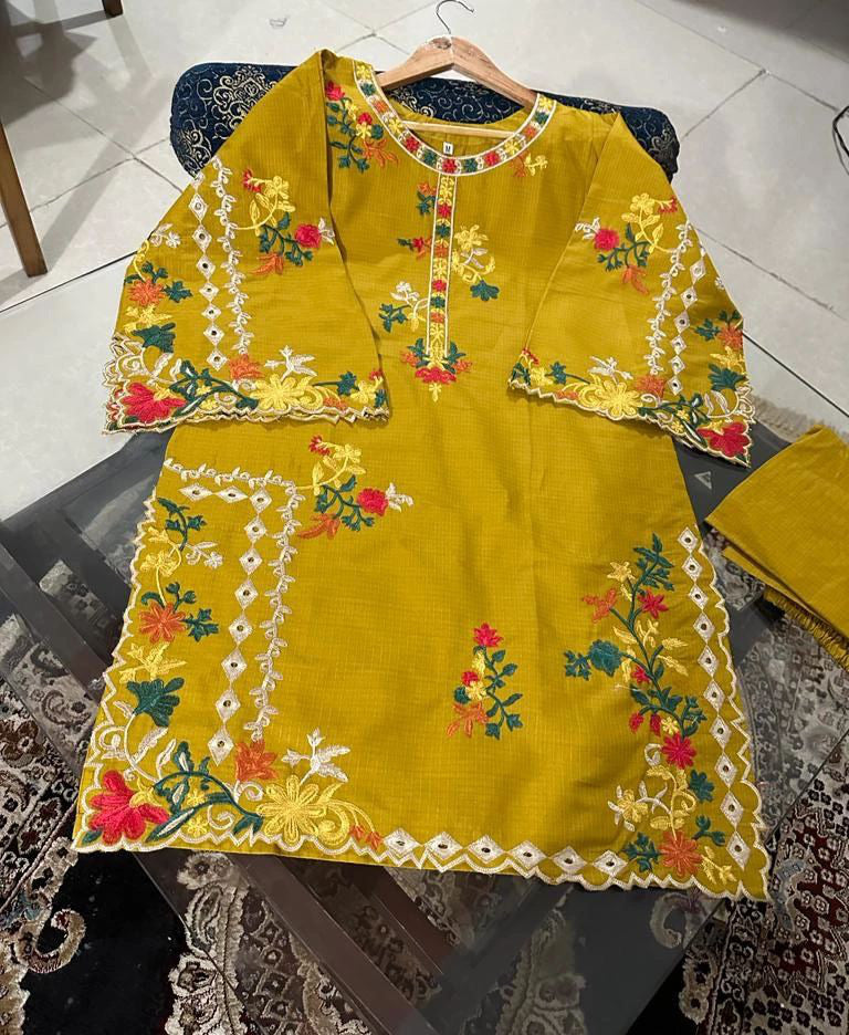 👗Multi Embroidered 2pc😍