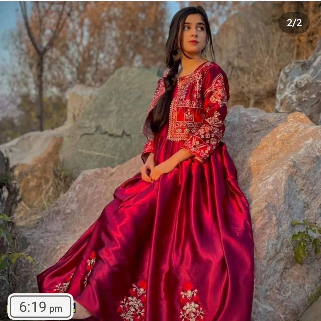 Embroidered Bunch Maxi With koti 😍