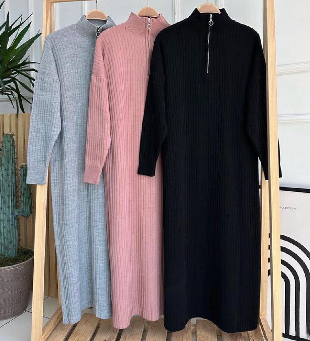 Zip Long Bodycone Dress 👗🦋