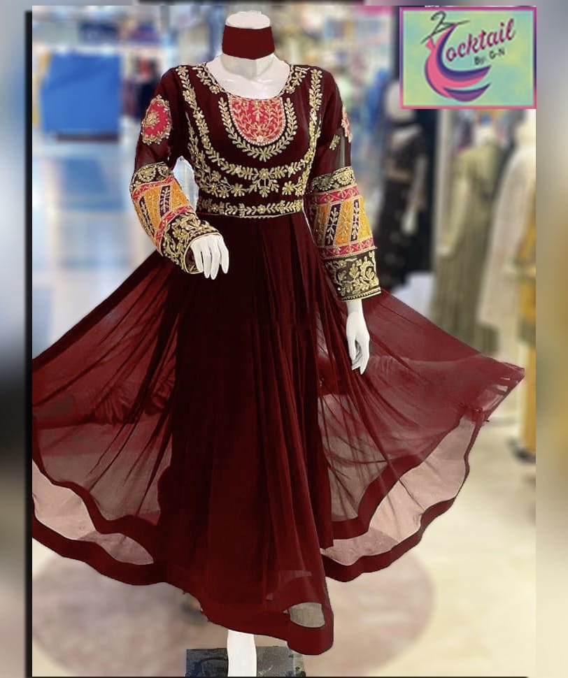 Heavy Maxi with Trouser 2ps
heavy Handwork,Stones work🪞 with Heavy Embroidery Sleeves 😍