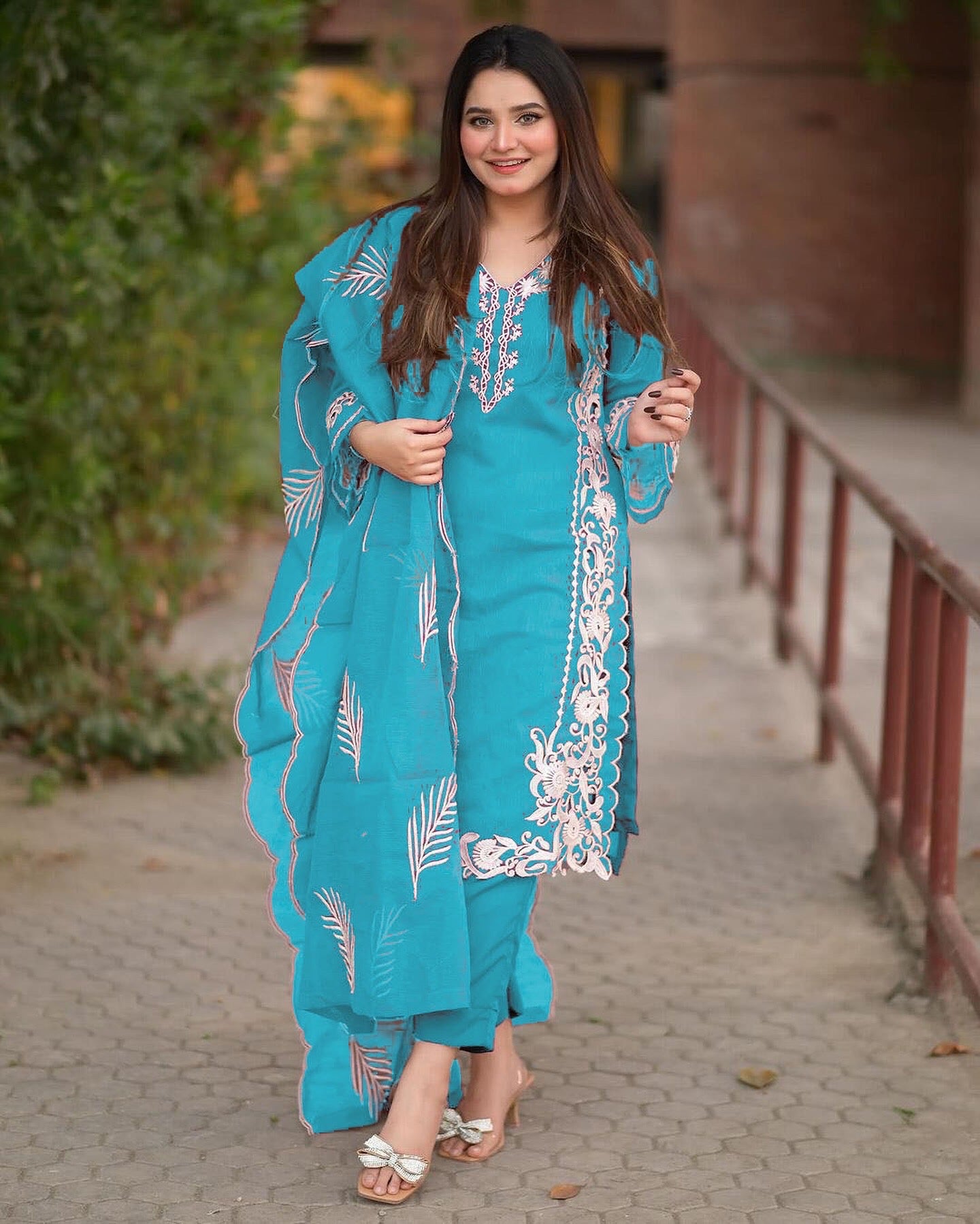 3 Pc Embroidered Beautiful Suit