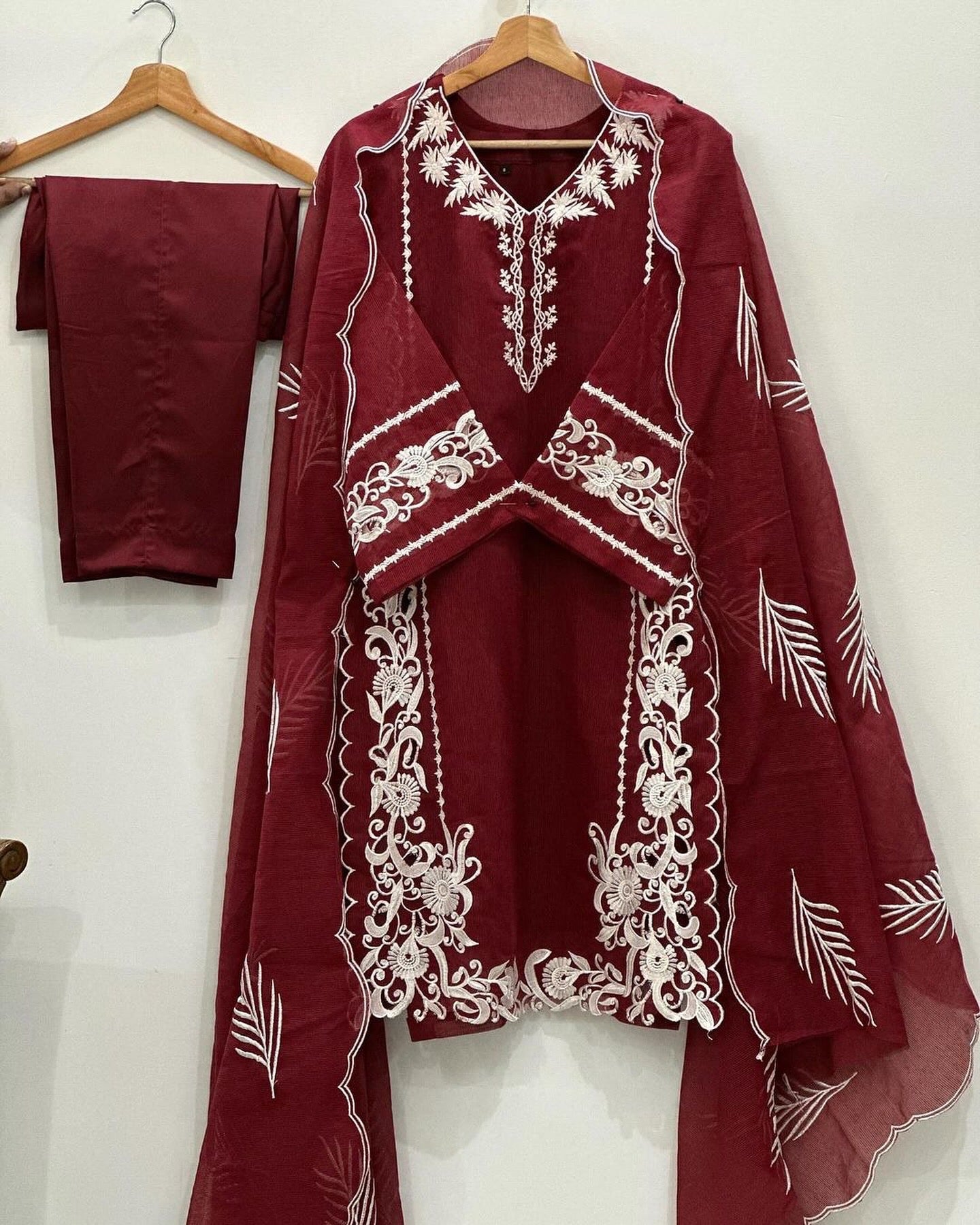 3 Pc Embroidered Beautiful Suit