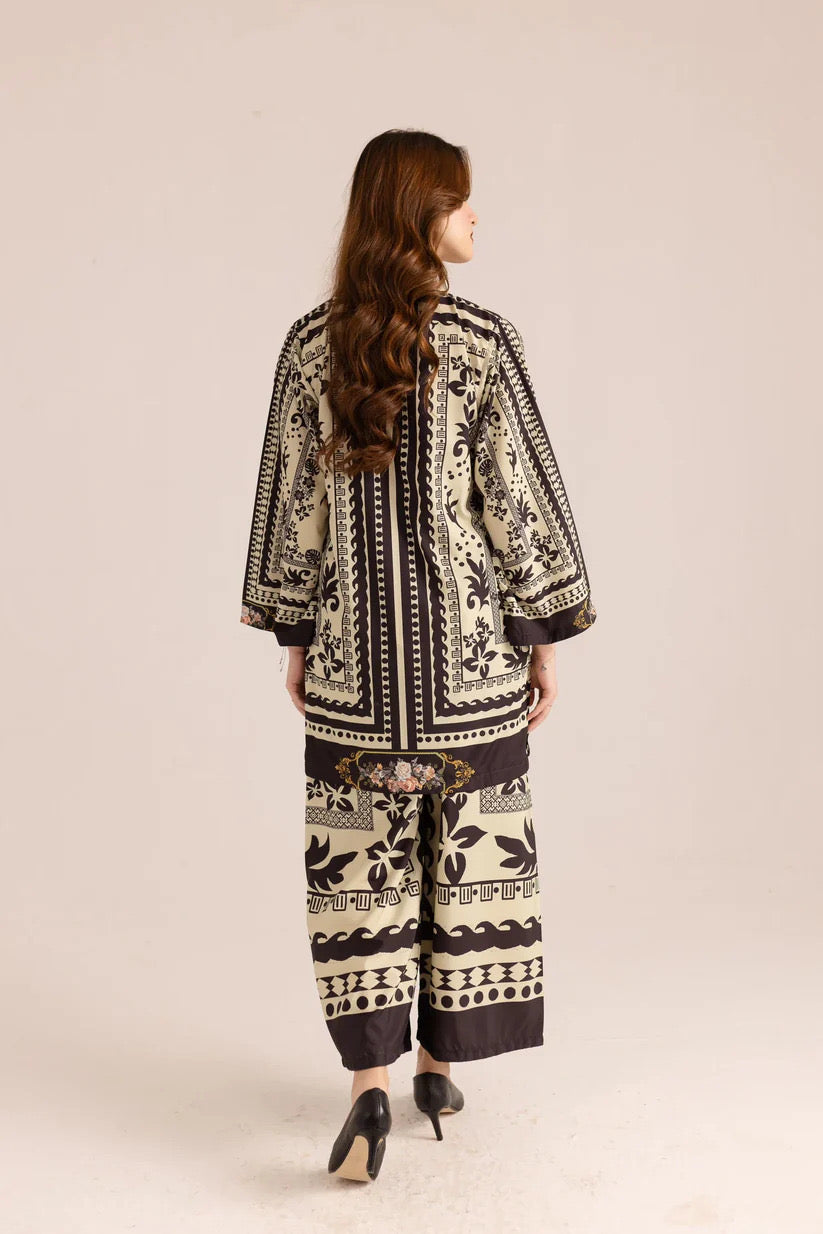 Trending Hania most Viral Printed Cord Set 2PCs