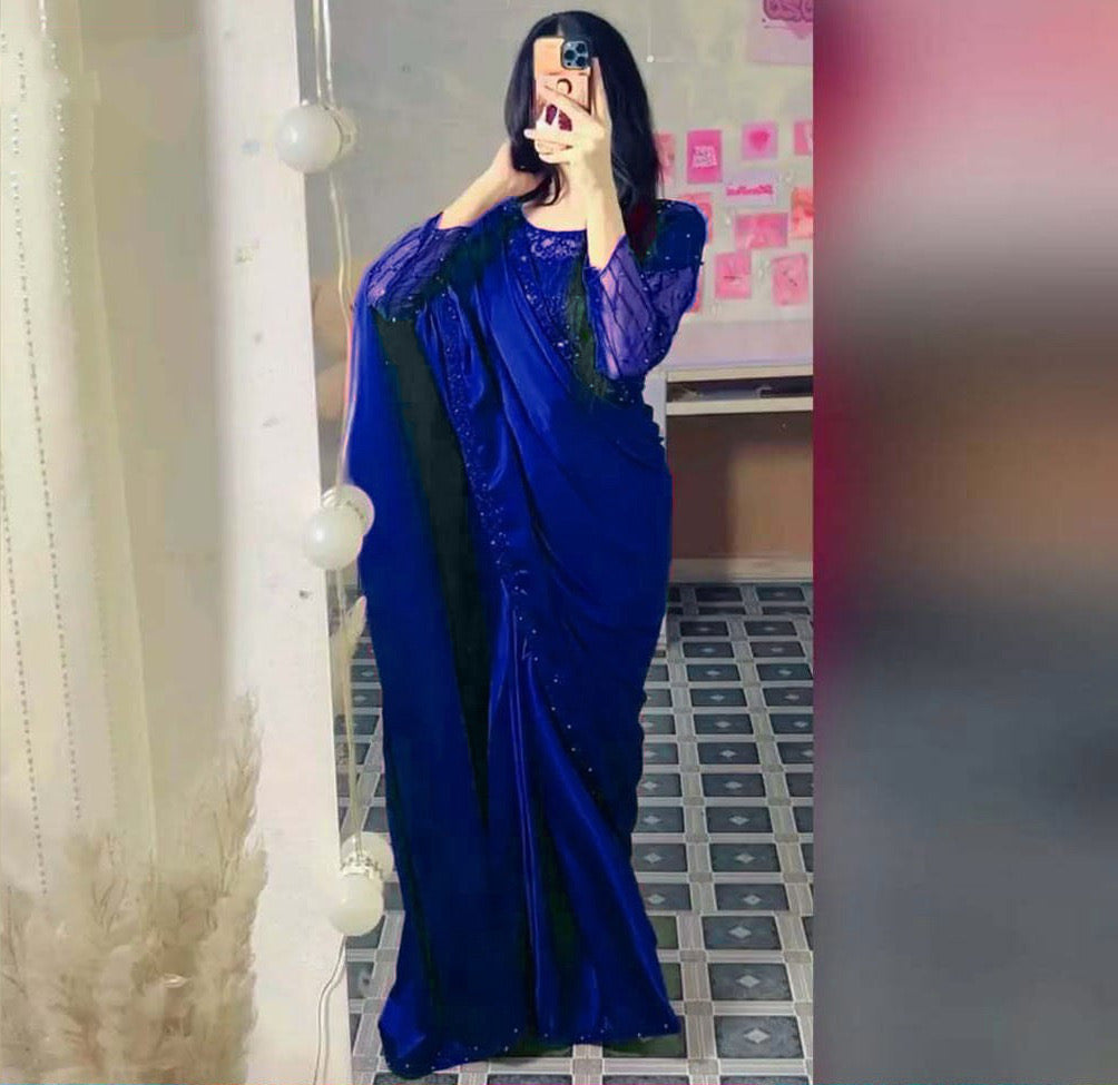 Sequence Embroidered work with Pearls Attached Silk saree 💕❤️