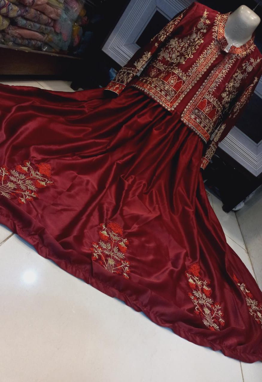 Embroidered Bunch Maxi With koti 😍