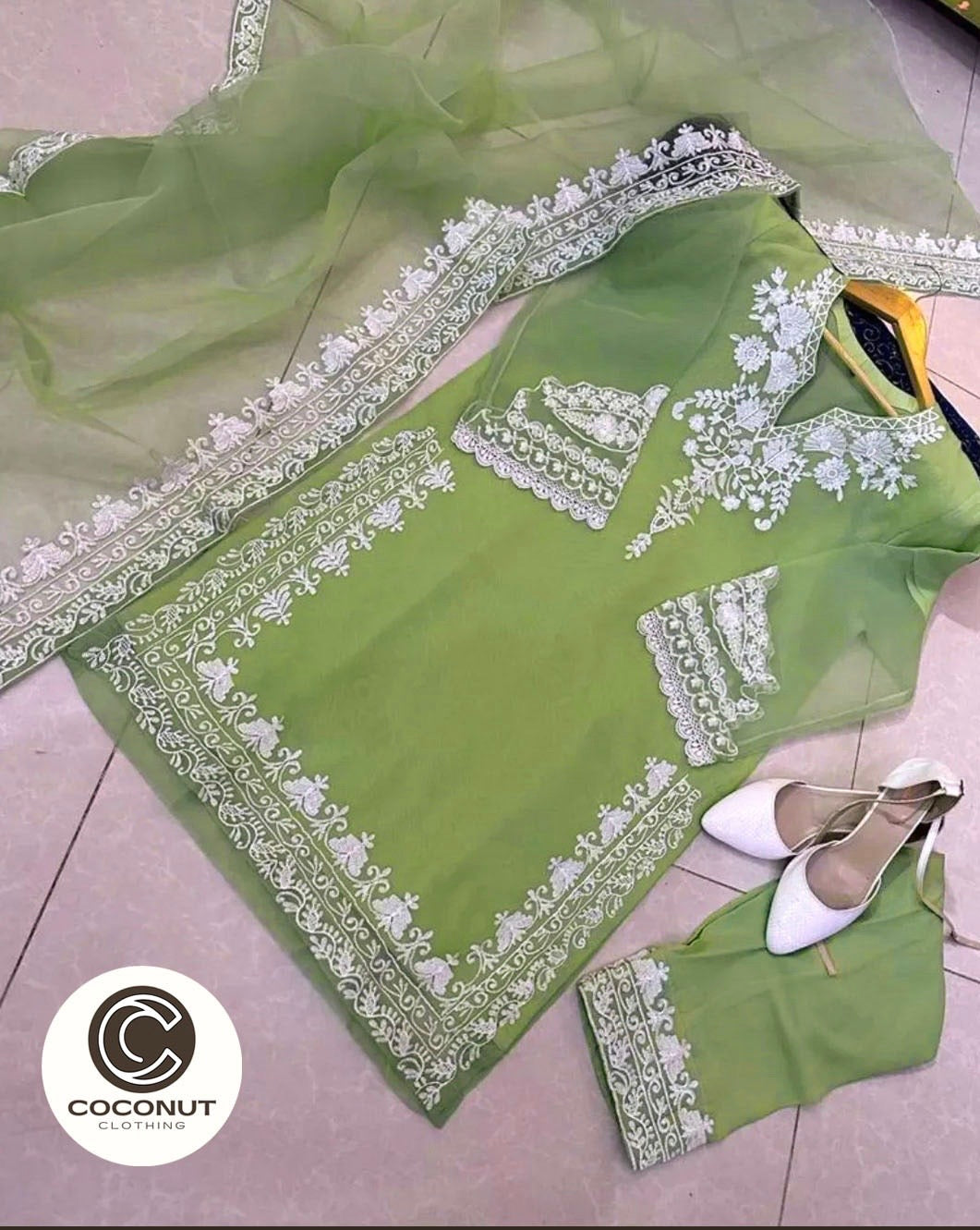 3 Pc Embroidered Elegant 🌸