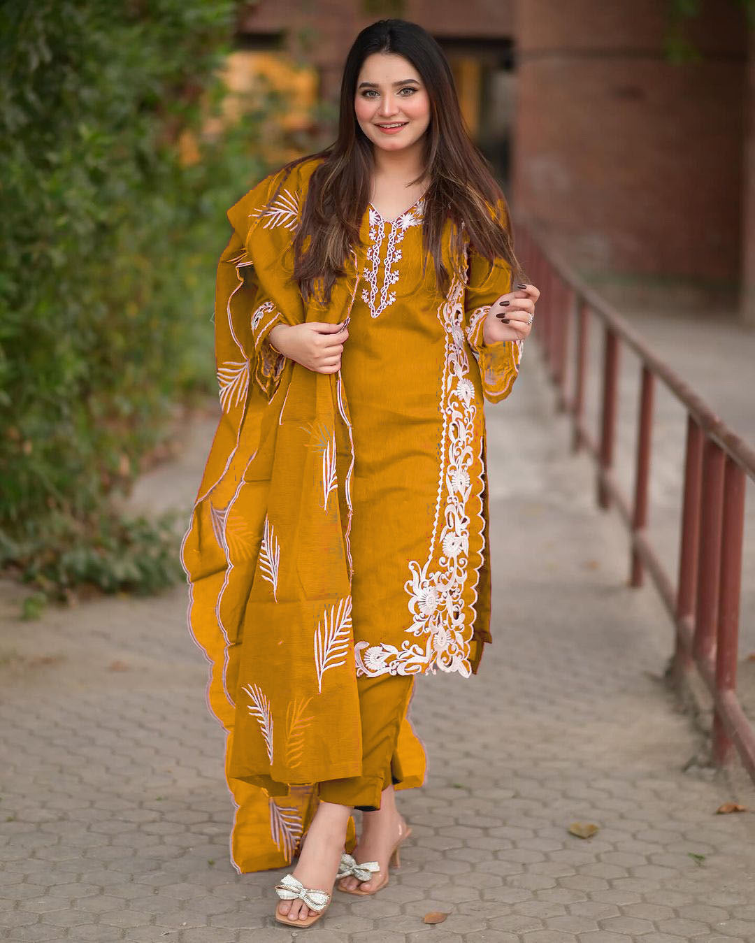 3 Pc Embroidered Beautiful Suit