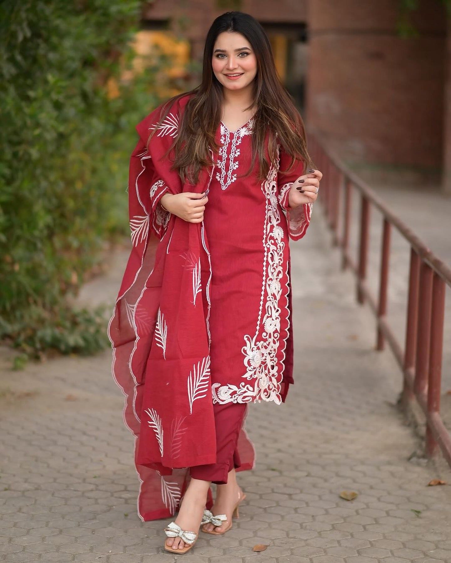 3 Pc Embroidered Beautiful Suit