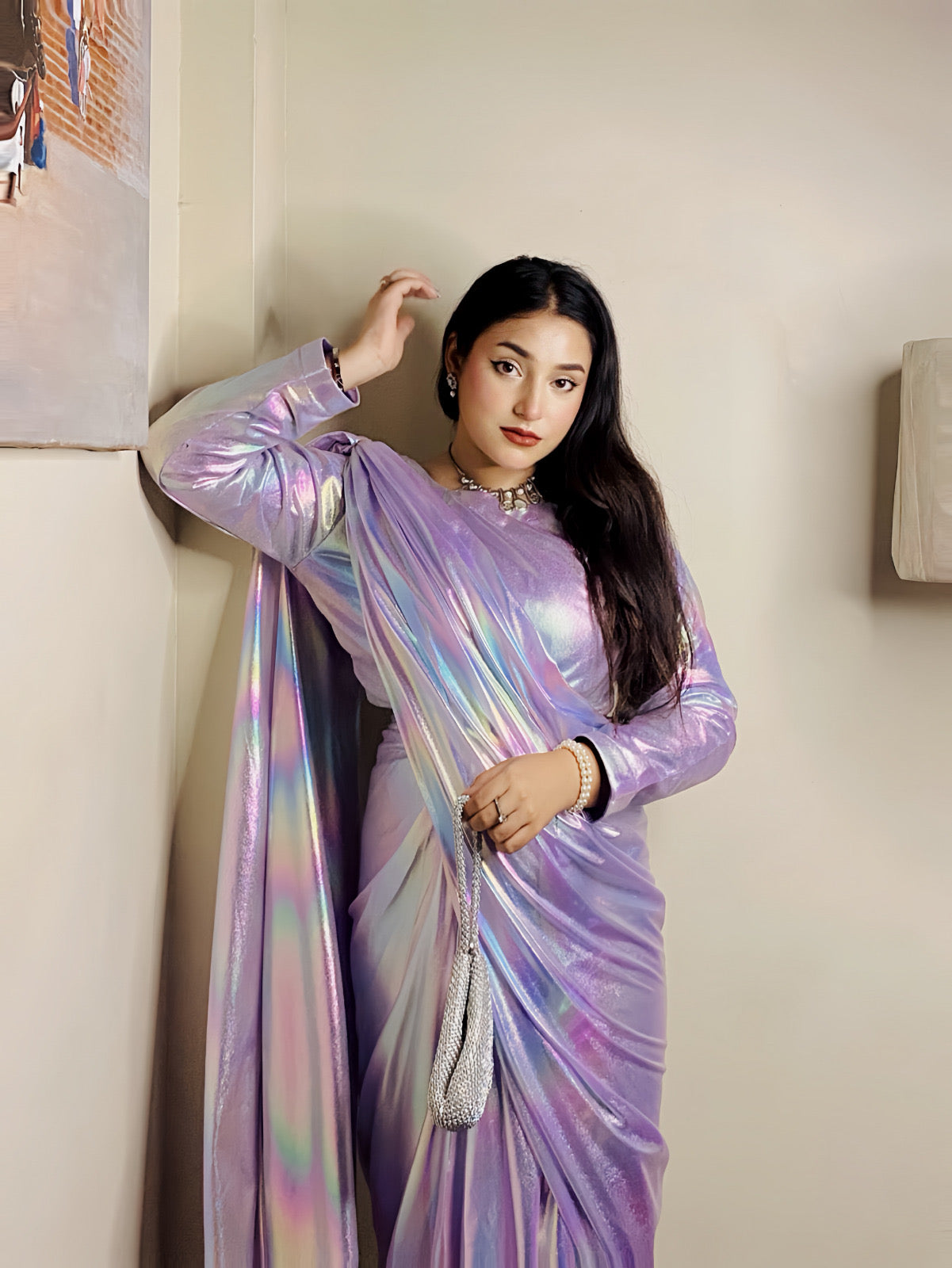 Trending 🌈 Rainbow Moonlight Saree 😍