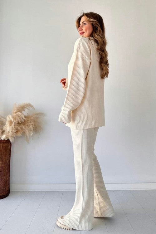 Zipper Highneck DropShoulder Track Suit 2pc❤️