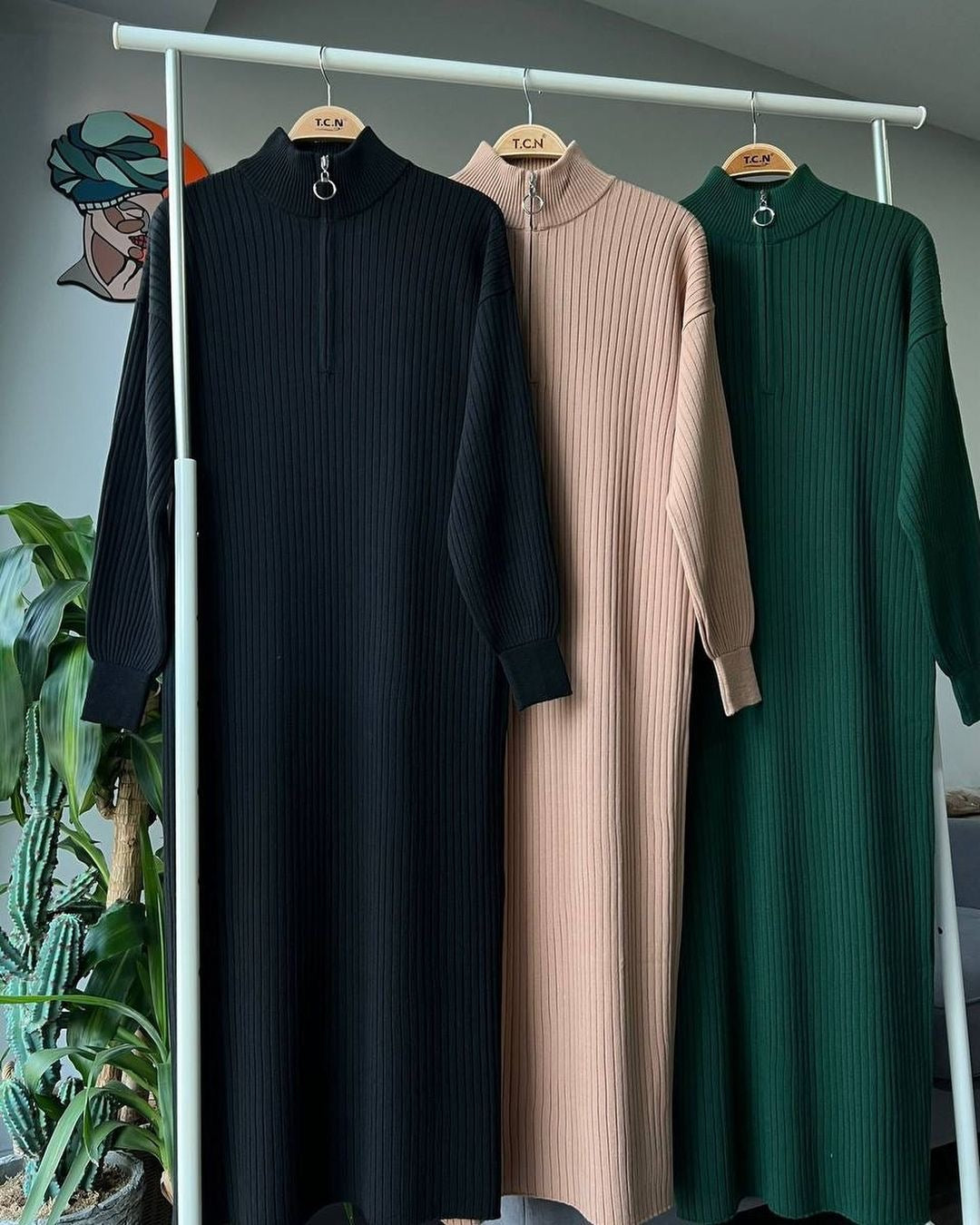 Zip Long Bodycone Dress 👗🦋
