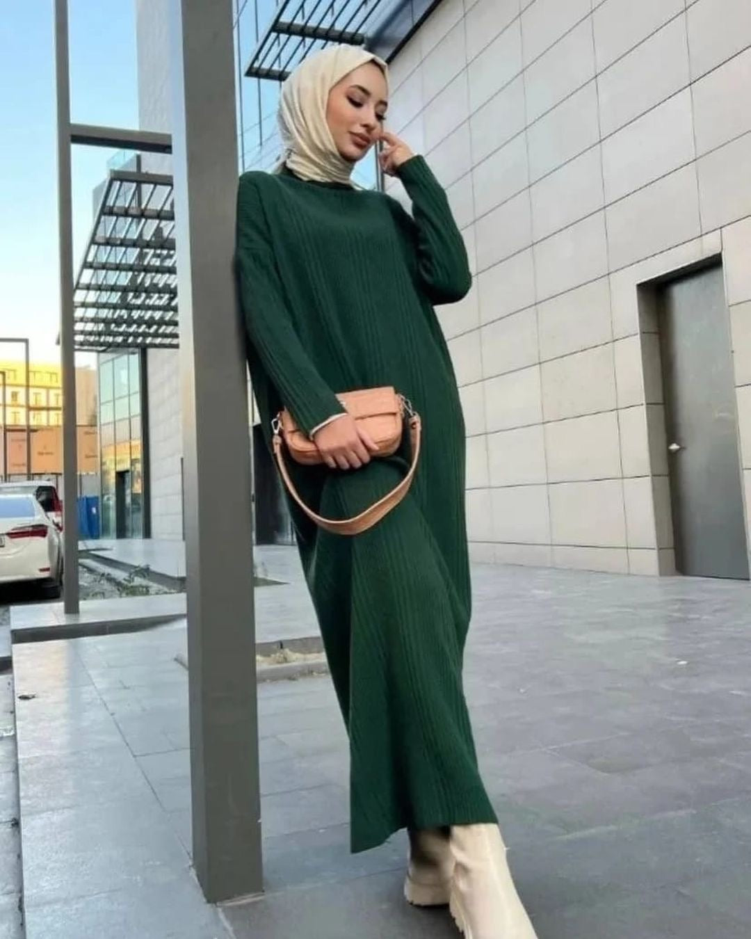 Zip Long Bodycone Dress 👗🦋