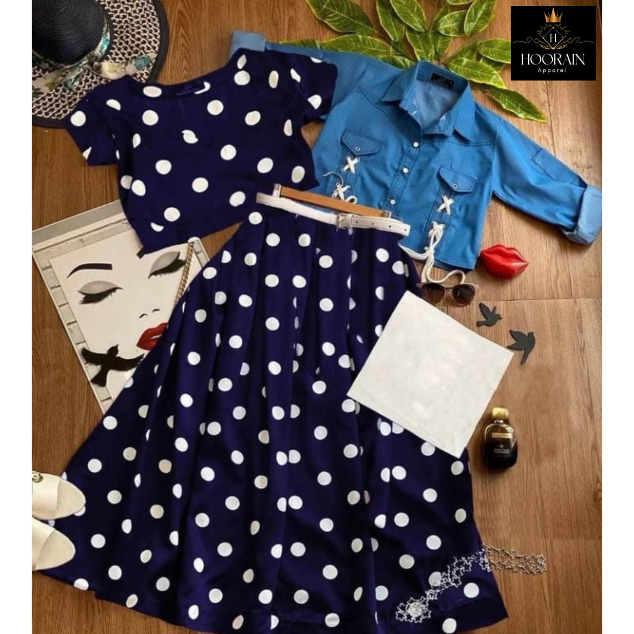 4pc  polka summer  denim🙌🏻