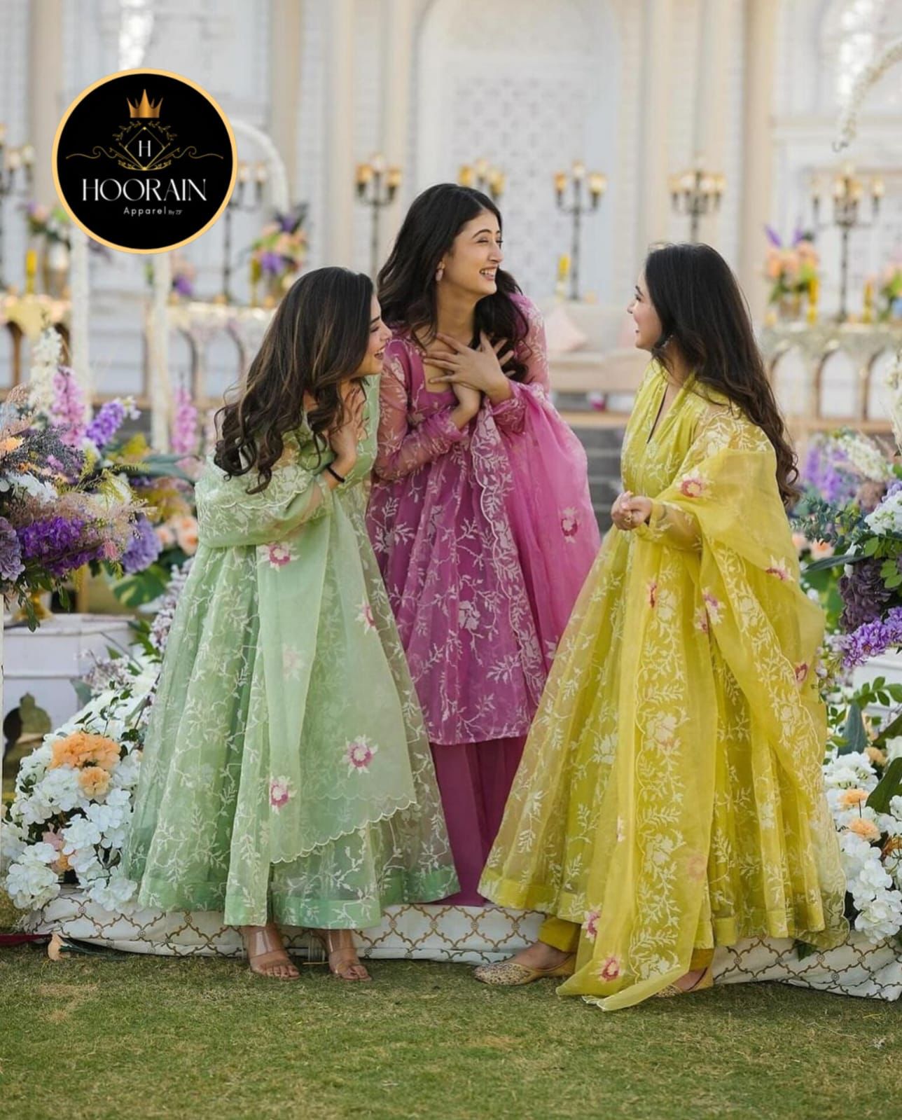 🌟 Elegant V-Neck Embroidery & Handwork 3-Piece Set 💃