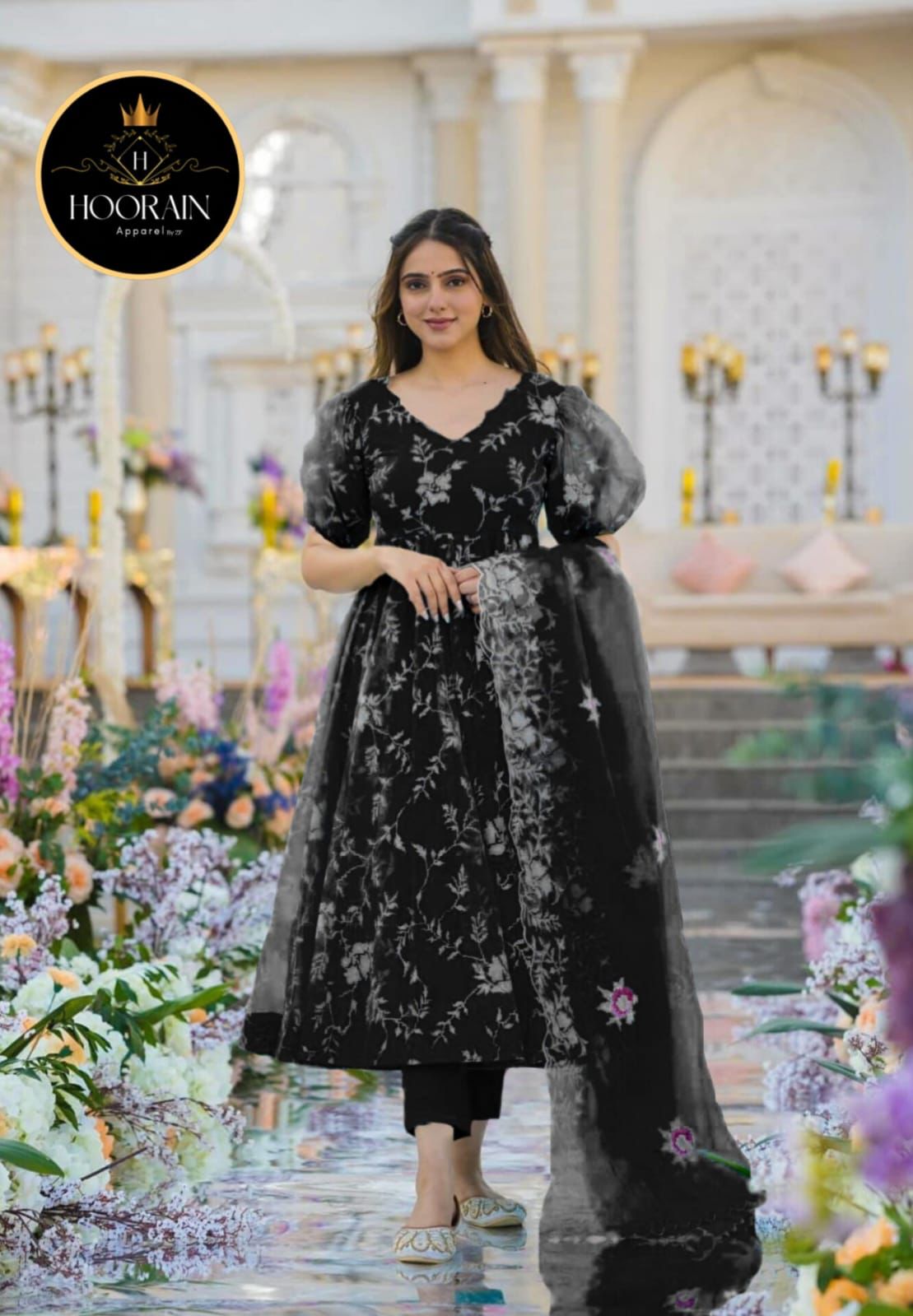 🌟 Elegant V-Neck Embroidery & Handwork 3-Piece Set 💃