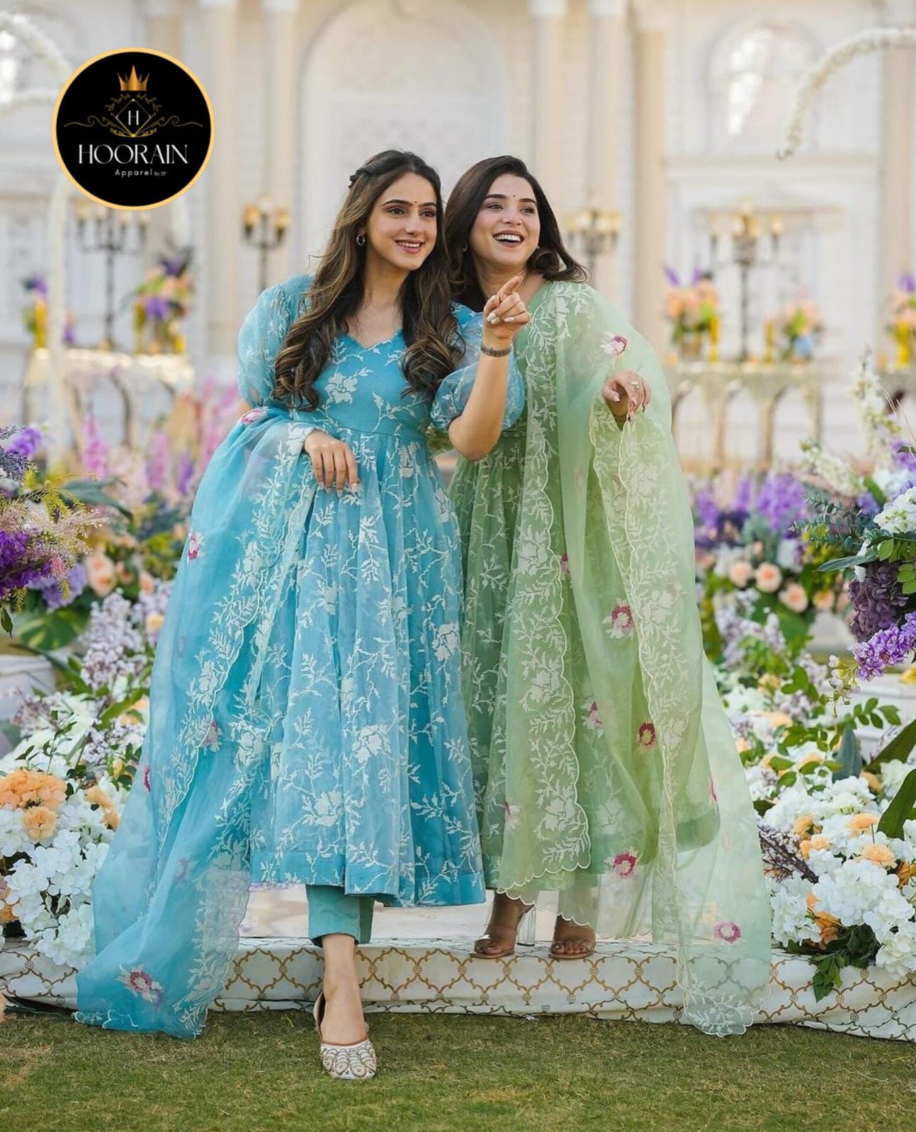 🌟 Elegant V-Neck Embroidery & Handwork 3-Piece Set 💃