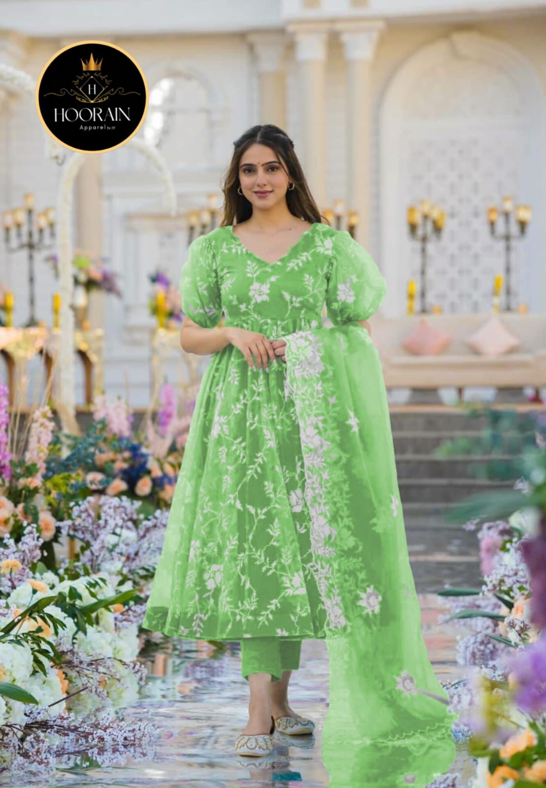 🌟 Elegant V-Neck Embroidery & Handwork 3-Piece Set 💃